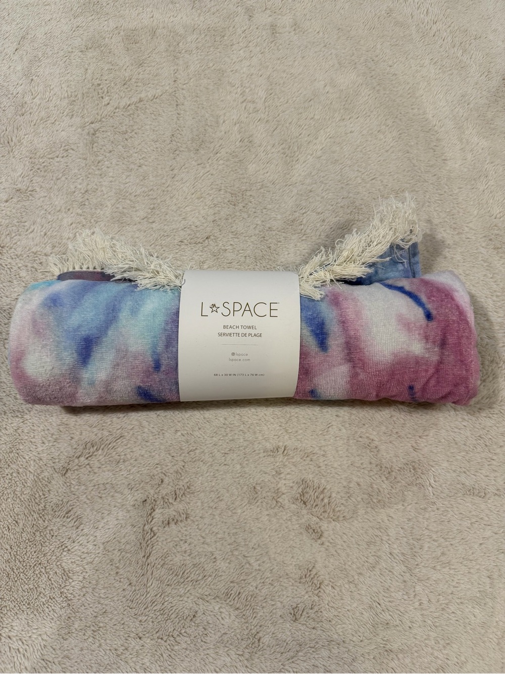 NWT l*space tie dye beach towel
